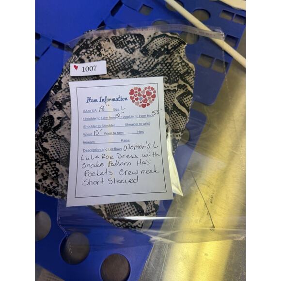 LuLaRoe Dress Women L Snake Print Midi Comfort Travel Business Party Workers - Picture 12 of 12